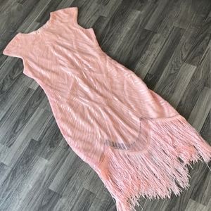 Vintage Pink Sequin Beaded Dress